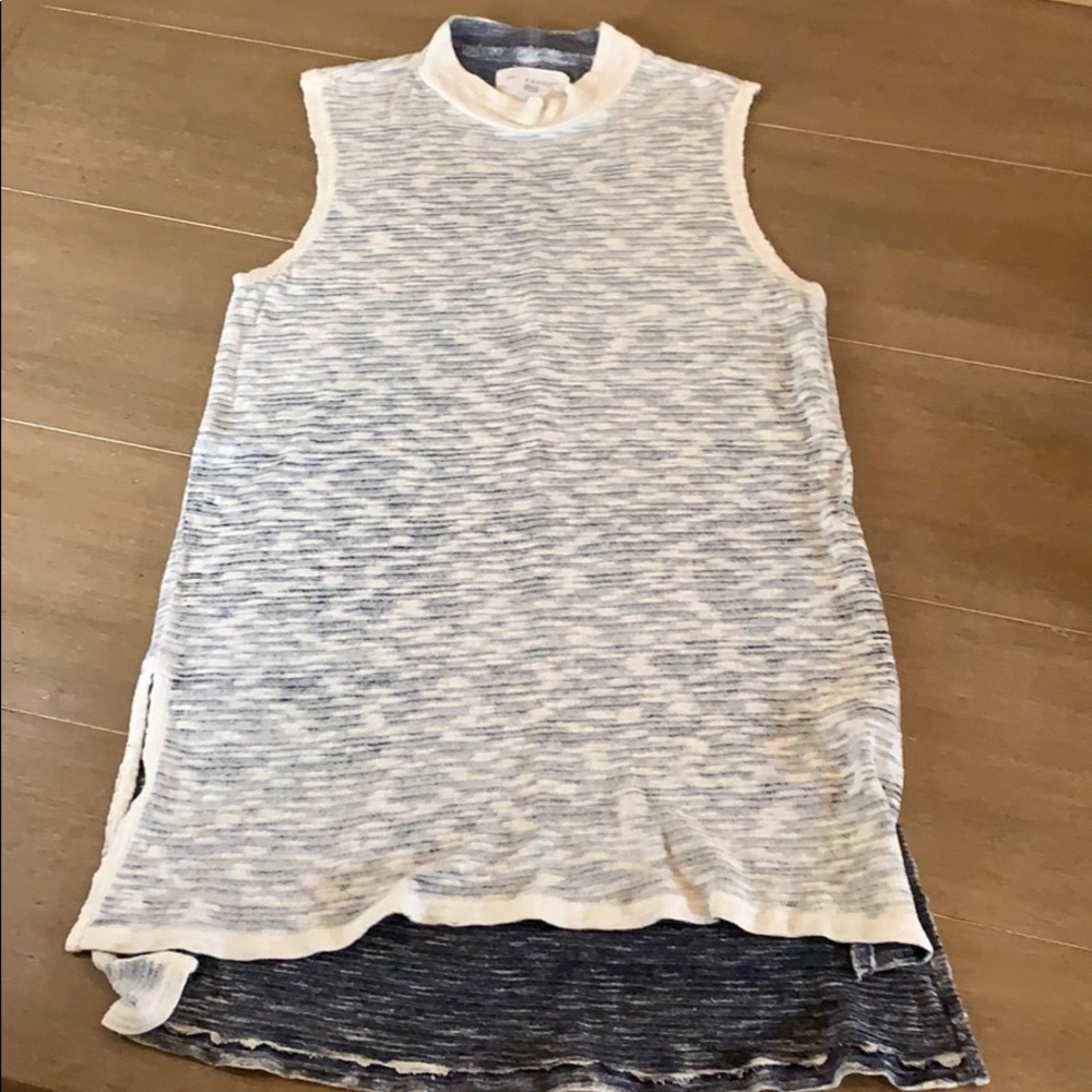 Mock turtle neck sleeveless tunic, XS